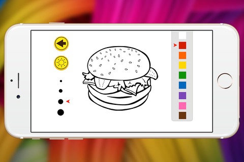 fast food court coloring book cheddar burger show for kid screenshot 3