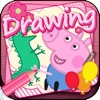 Drawing Desk Peppa Pig Coloring Book For Kids