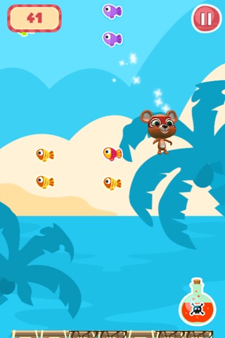 Teddy Bear Jump - Infinite Hunt on Fish Island - Survival Tilt & Run Game screenshot 3