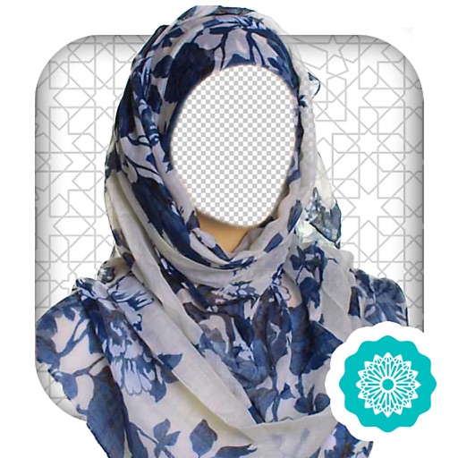 Hijab Floral Print Photo Montage Pro