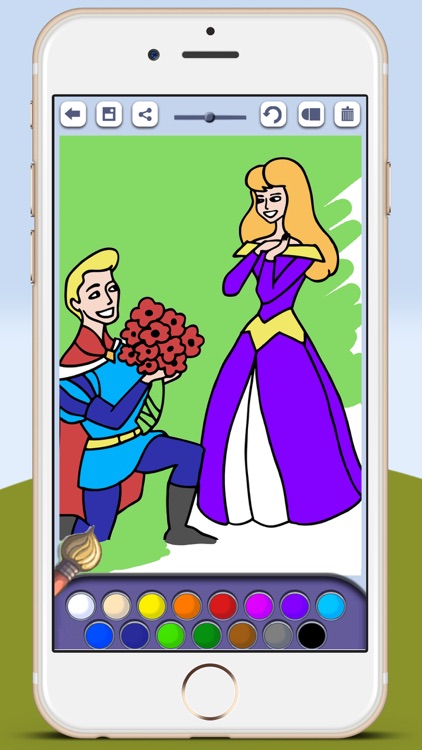 Paint princesses game for girls to color beautiful ballgowns with the finger screenshot-3