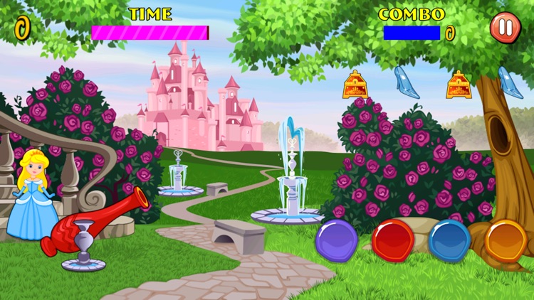 Little Princess Cinderella - Match Colors and Pop Bubbles Game