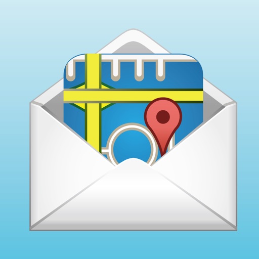 Location Mail (positional information) icon