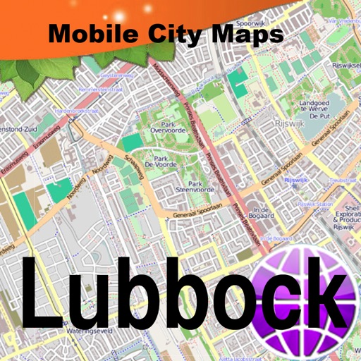 Lubbock Street Map. icon