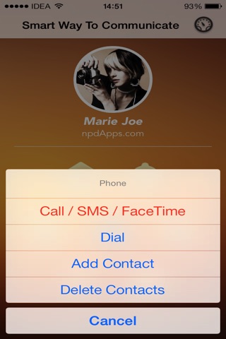 npdPhone for iPhone : Contacts Manager With Groups, Social Network And With Advance Features Support screenshot 2