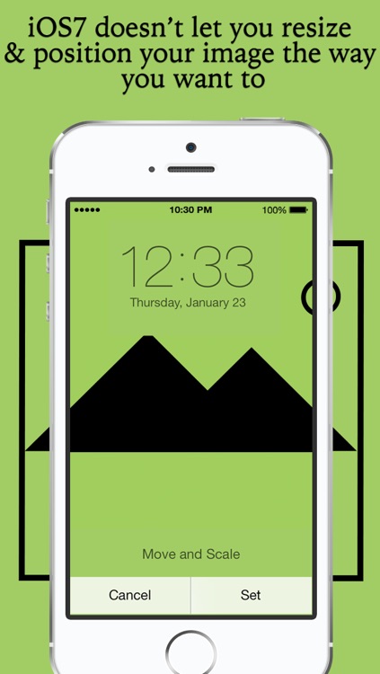 Fix and set wallpaper - rotate, resize and position wallpaper the way you want and set as wallpaper for Home Screen and Lockscreen
