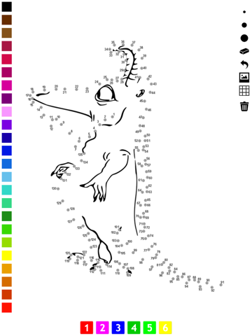 子どもたちのための番号でペイント。塗り絵、 動物、鳥、花、ロケットよりのドット、ゲームや演習を接続します。学ぶためのゲームやパズル、塗料や カウントのおすすめ画像5