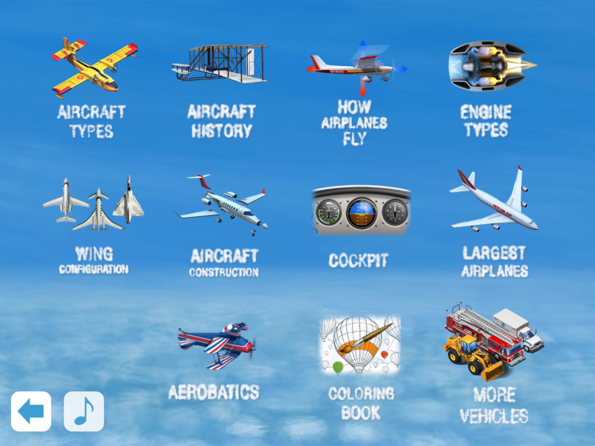 Kids Vehicles: Aircraft (aviation encyclopedia) screenshot 2