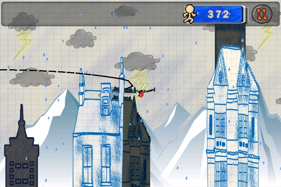 Stick-man Swing Adventure: Tight Rope And Fly screenshot 4