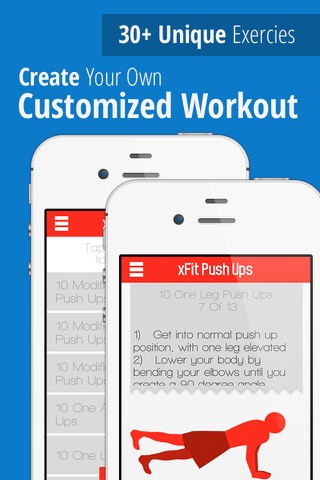 xFit Push Ups – Do 100 Pushups Trainer Daily Chest Workout Challenge for Lean Sculpted Muscles screenshot 3