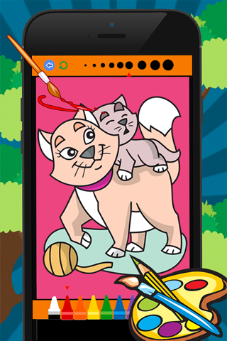 Cat & Dog Coloring Book for Kid Games screenshot 4