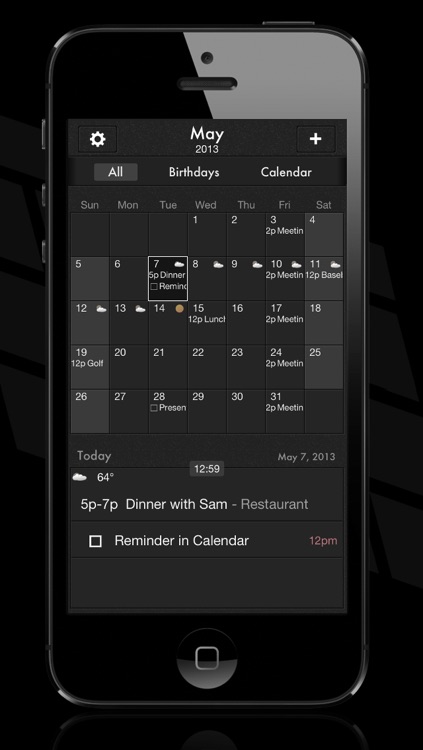 Midnight - The Grid Calendar