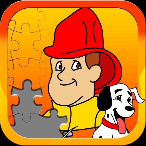 Fireman JigSaw Puzzles - Animated Puzzles for Kids with Fun Firetruck and Firemen Cartoons in HD! Icon