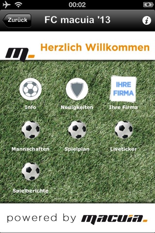 macuia - Nr. 1 App für Fußballvereine und Sponsoren screenshot 2