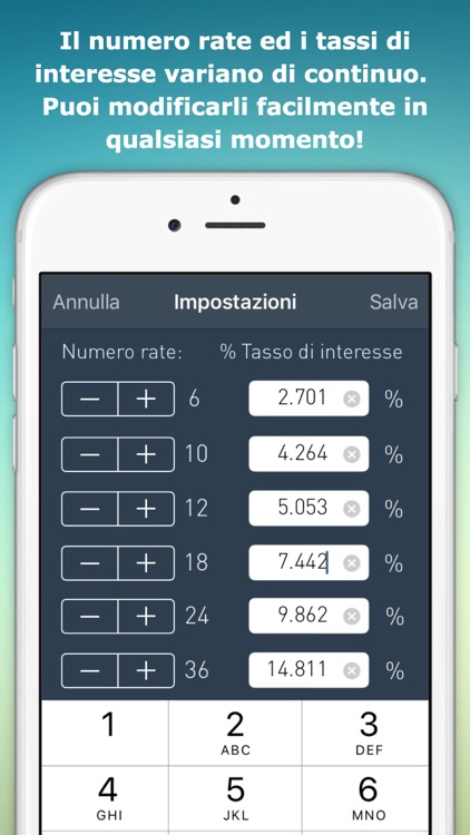 IVA 22% - Calcolatrice finanziaria - Calcolo e scorporo Iva, Simulazioni di finanziamento, Legge 104, Sconti Personalizzati screenshot-4