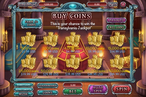 Transylvania Slot - Mega Jackpot Payout of 1,000,000 Coins screenshot 4