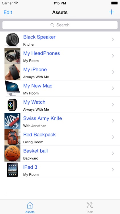 My Home Inventory, Personal Database