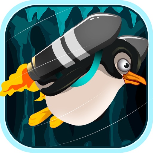 Running Jetpack Penguin Icon