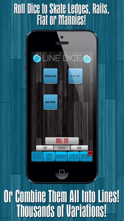 Line Dice Pro - Skate Flat, Ledges Or Mannies With Lines
