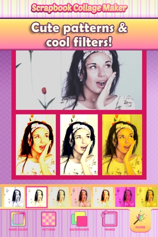 Scrapbook Collage Maker - Stitch your Pics in Cute Grid Frames with Fun Effects and Filters screenshot 3