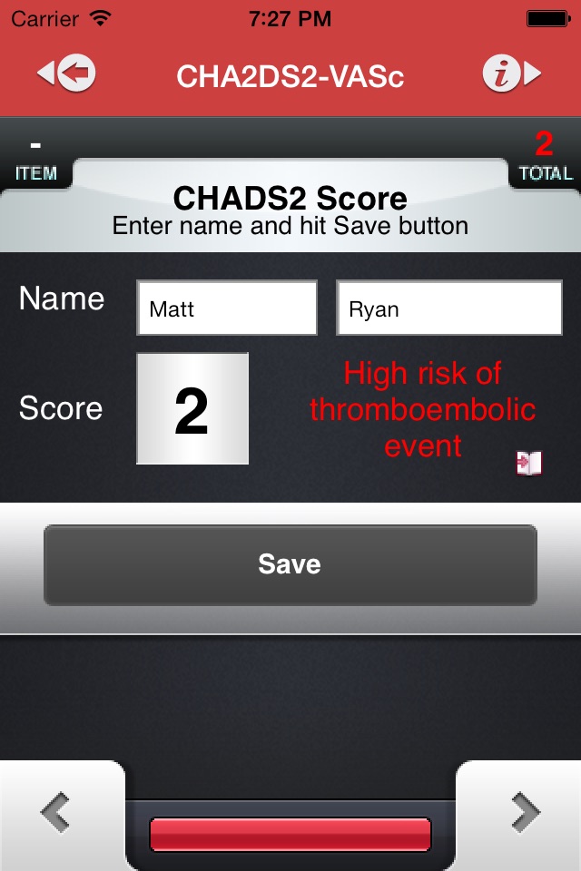 CHADS-VASc screenshot 3