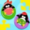 Free educational games for boys and for girls - puzzles Penguins