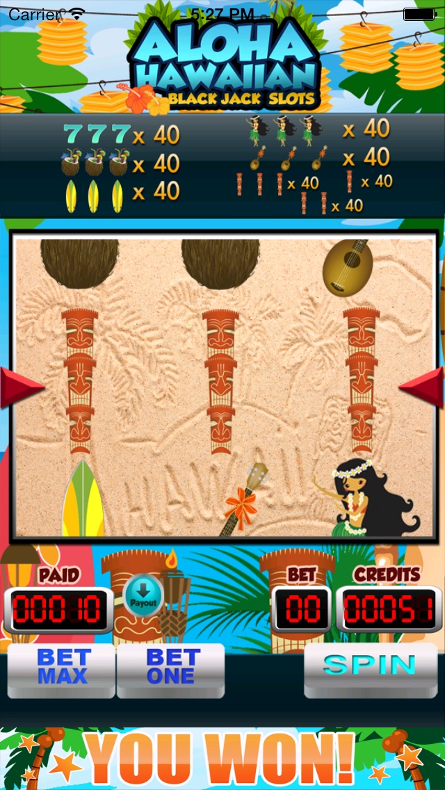 ALOHA HAWAIIAN BLACKJACK SLOTS FREE 1.0 IOS