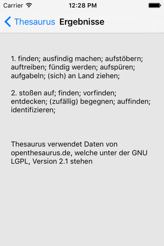 Thesaurus Deutsch screenshot 2