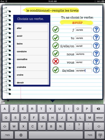 Irregular French Verbs: Conjugation Practice - free screenshot 4