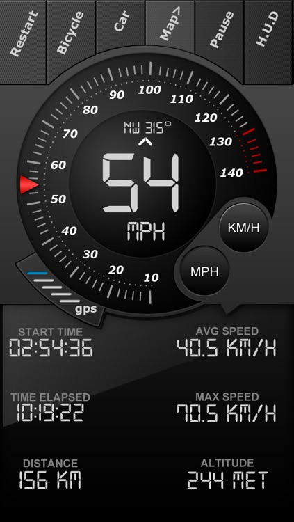Speedometer GPS Tracker+ HUD and Track information