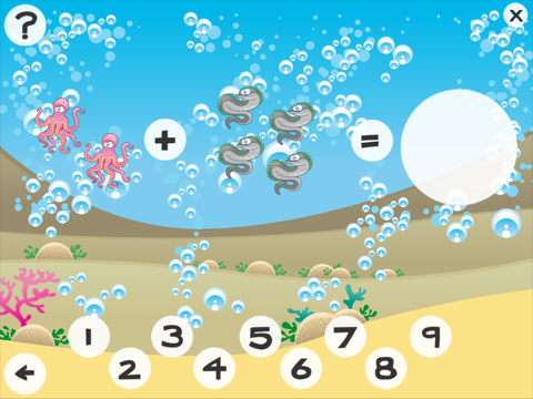 海の動物について子供年齢3-6のための数学のゲーム：数字1〜20をご覧ください。幼稚園、海、水、魚、亀、ウナギ、イルカやカニとの幼稚園や保育園のためのおかしいゲームや演習のおすすめ画像2