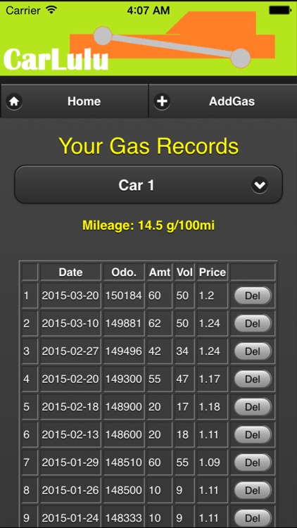 Carlulu Lite - Record Your Car Service and Gas Fillups screenshot-4