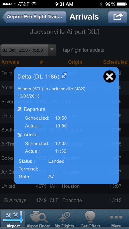 Jacksonville Airport + Flight Tracker