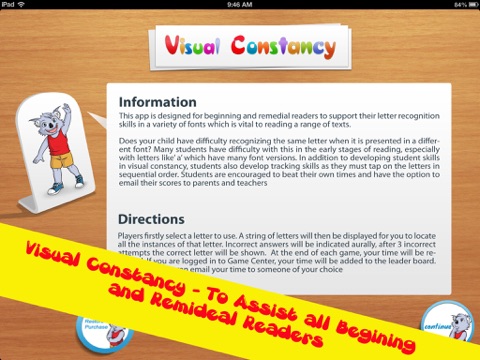 Learning to Read with Byron - Visual Constancy Lite screenshot 4