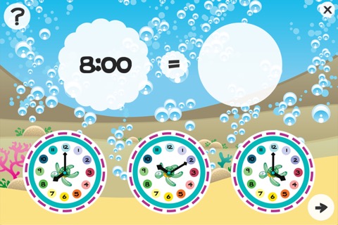 それは何時ですか？ 子供たちが学ぶためのゲーム 海の動物との時計をお読みください。のおすすめ画像3