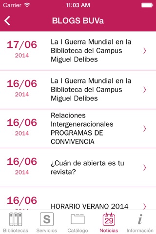 Biblio UVa: Biblioteca en el móvil de la Universidad de Valladolid screenshot 3