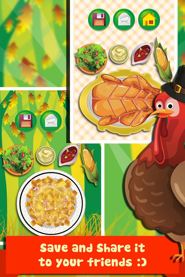 Thanksgiving Dinner Food Maker Salon - fun lunch cooking & making games for kids 2 (boys & girls) screenshot 4