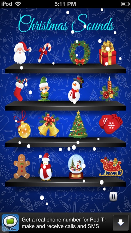 Christmas Holiday Santa Sound Shelf