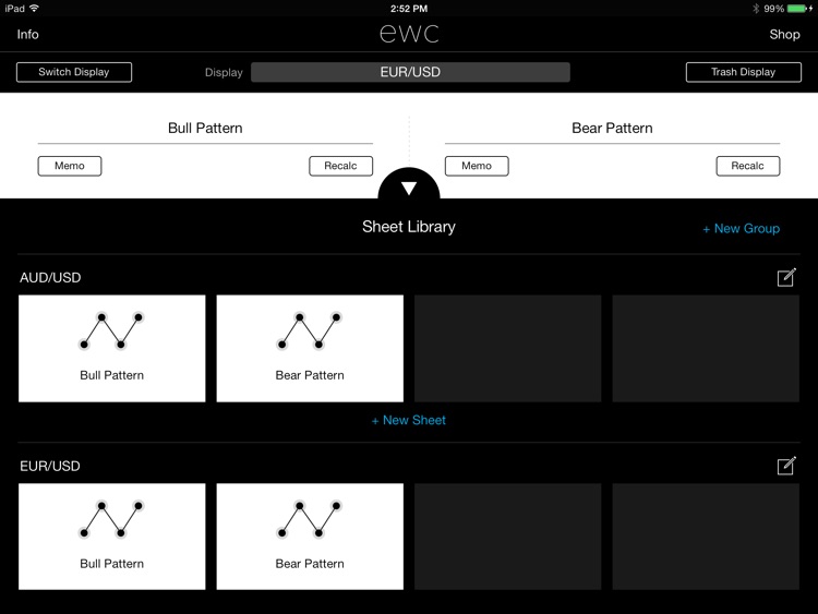 elliott wave calculator for Forex, CFD, Stocks - ewc tablet | Fibonacci Retracement Tool screenshot-4