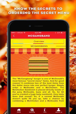 Secret Menu for McDonald's - McD Fast Food Restaurant Secrets screenshot 4