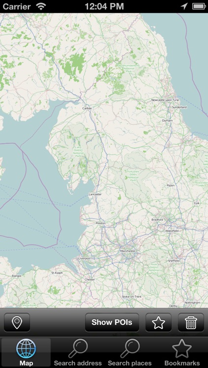 Offline Map North West England (Golden Forge)