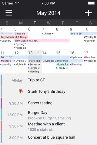 Tiny Month - Easy Calendar screenshot 2