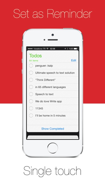 Write - One touch speech to text dictation, voice recognition with direct message sms email and reminders. screenshot-3