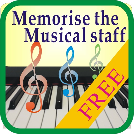 Memorise music staff C Key Icon