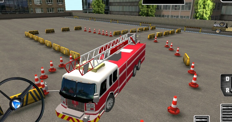 Fire truck driver - 3D parking