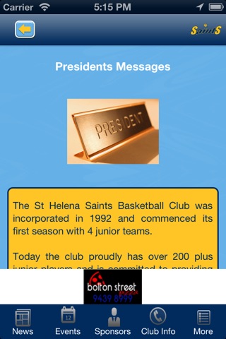St Helena Saints Basketball Club screenshot 2