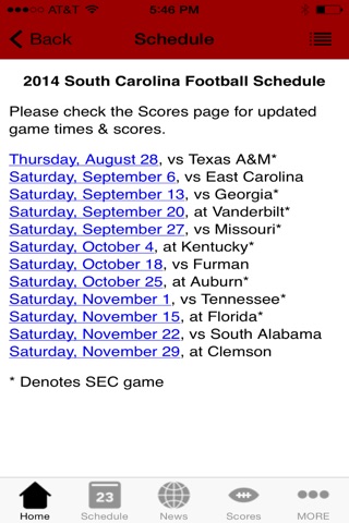 College Sports - South Carolina Football Edition screenshot 3