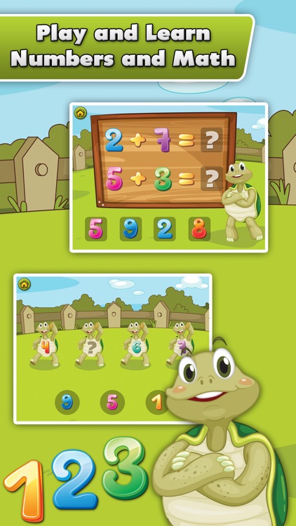 Turtle Math for Kids - Children Learn Numbers, Addition and Subtraction