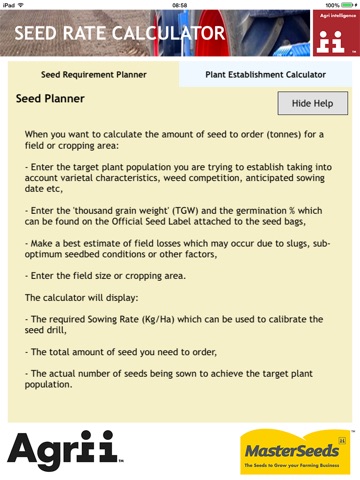 Seed Rate Calculator screenshot 3