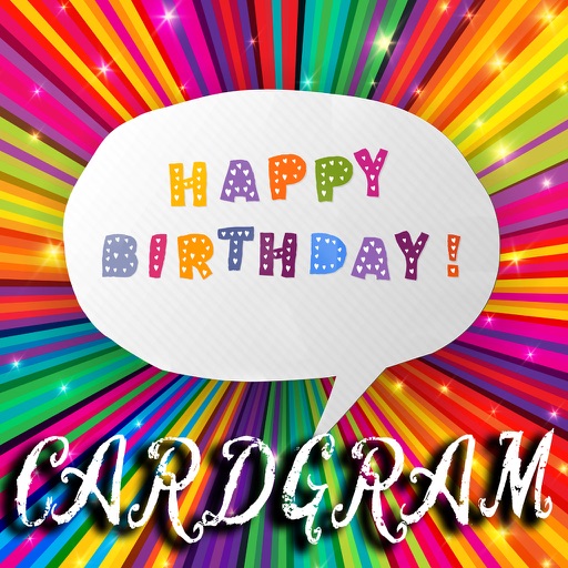 Happy Birthday Wishes Cardgram - Post Text or Quotes Pictures to Instagram Facebook and Twitter icon